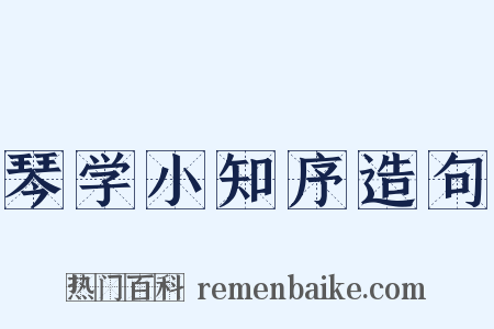 琴学小知序造句是什么意思的图片